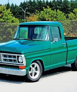 Green 1971 Ford Pickup Paint By Numbers