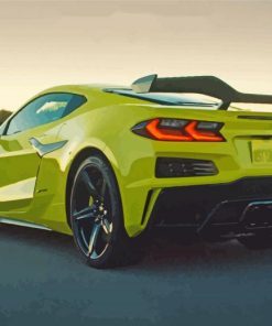 Green Corvette Z06 Paint By Numbers