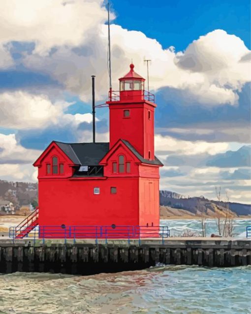 Holland Michigan Lighthouse Paint By Numbers