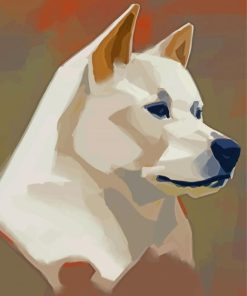 Jindo Dog Head Art Paint By Numbers