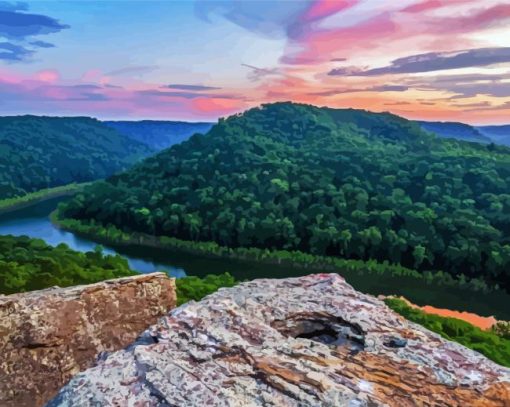 Kentucky Mountains Landscape Paint By Numbers