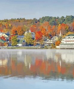 Lake Winnipesaukee Landscape Paint By Numbers