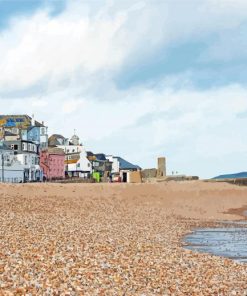 Lyme Regis Beach Paint By Numbers