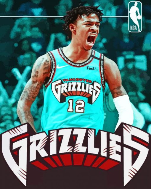 Memphis Grizzlies Player Poster Paint By Numbers