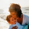 Mother And Son On Beach Paint By Numbers