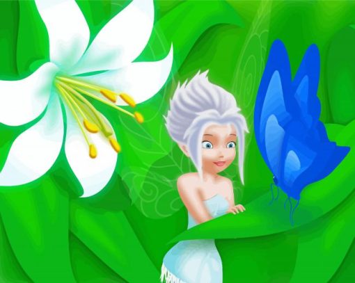 Periwinkle With Butterfly Paint By Numbers