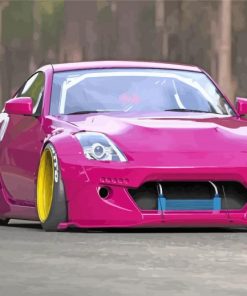 Pink Nissan 350z Car Paint By Numbers