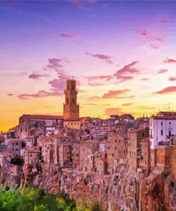 Pitigliano Sunset Paint By Numbers