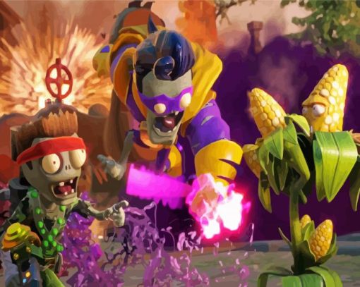 Plants VS Zombies VS Video Game Paint By Numbers