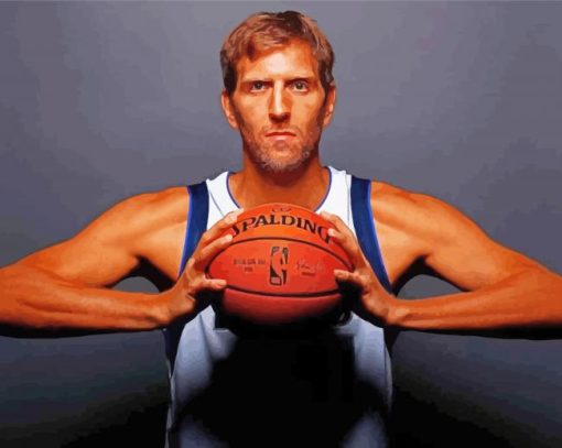 Professional Basketballer Dirk Nowitzki Paint By Numbers