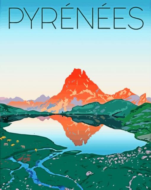 Pyrenees Poster Art Paint By Numbers