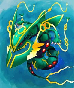 Rayquaza Pokemon Go Paint By Numbers