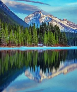 Russian Landscape Mountains Reflections Paint By Numbers