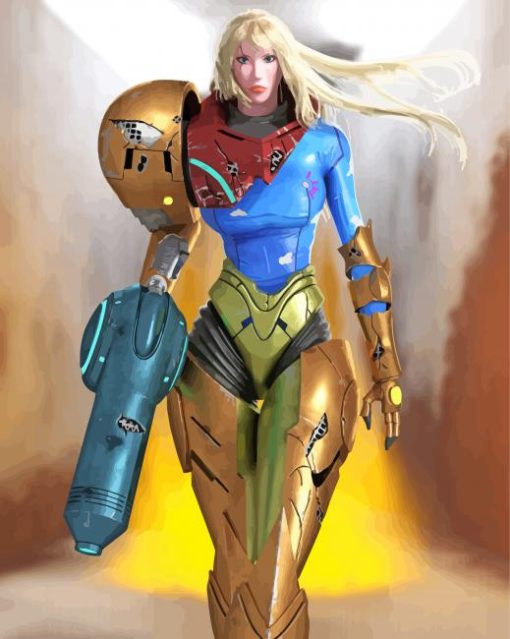 Samus Aran Game Character Paint By Numbers