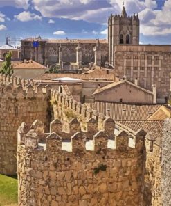 Spain Avila Cathedral Paint By Numbers