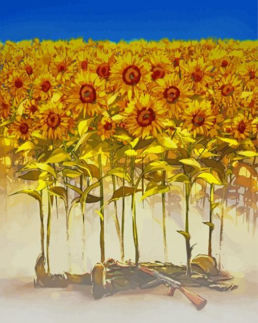 Sunflowers Ukrainian Art Paint By Numbers