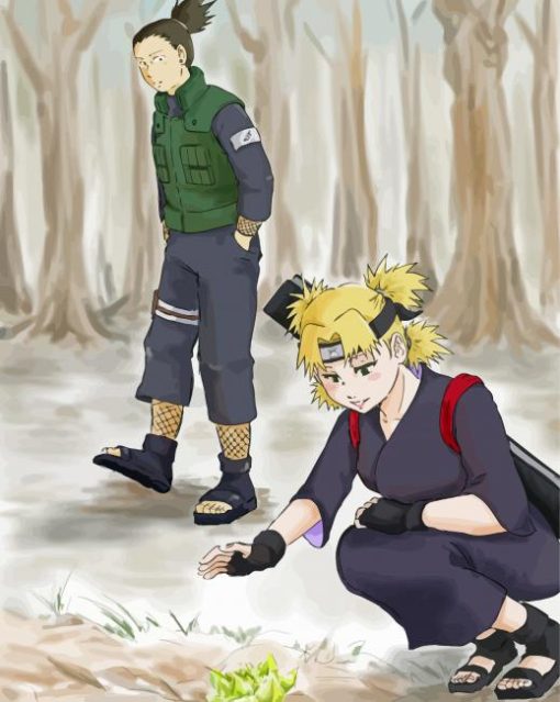 Temari And Shikamaru Narutopedia Paint By Numbers