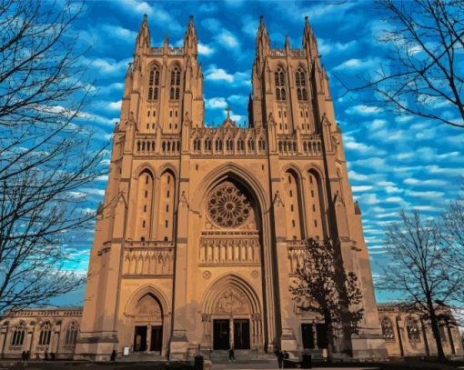 The Washington National Cathedral Paint By Numbers