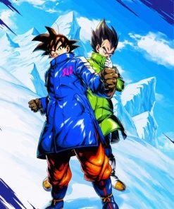 Vegeta And Goku Illustration Paint By Numbers