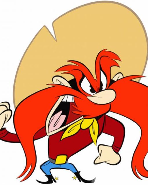 Yosemite Sam Cartoon Paint By Numbers