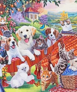 Adorable Dogs And Kittens Paint By Numbers