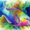 Aesthetic Parrot Fish Art Illustration Paint By Numbers