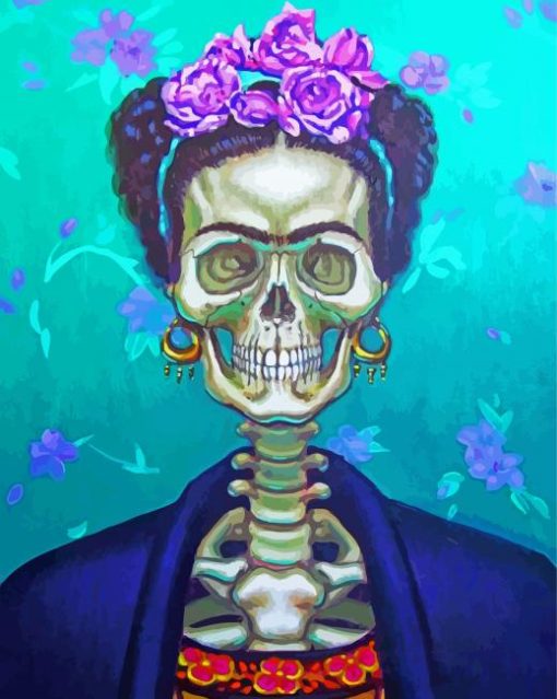 Aesthetic Frida Skeleton Paint By Numbers