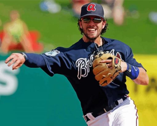 Baseball Player Dansby Swanson Paint By Numbers