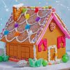 Beautiful Ginger Bread House Paint By Numbers