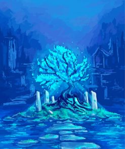 Blue Tree Soul Paint By Numbers