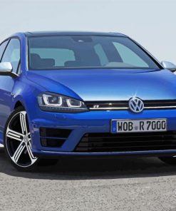 Blue VW Golf Paint By Numbers