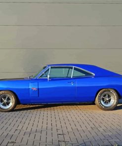 Blue Dodge Charger 1970 Paint By Numbers