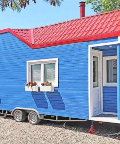 Blue Tiny House Paint By Numbers