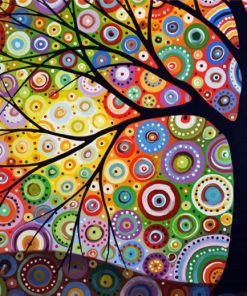 Colorful Circle Tree Paint By Numbers