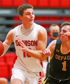 Denison University Player Vs Depaun Basketball Team Paint By Numbers