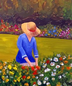 Gardener Woman In Hat Paint By Numbers