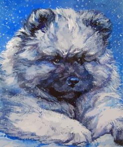 keeshond Puppy Art Paint By Numbers