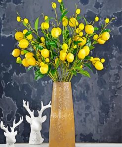 Lemons In Vase Decoration Paint By Numbers