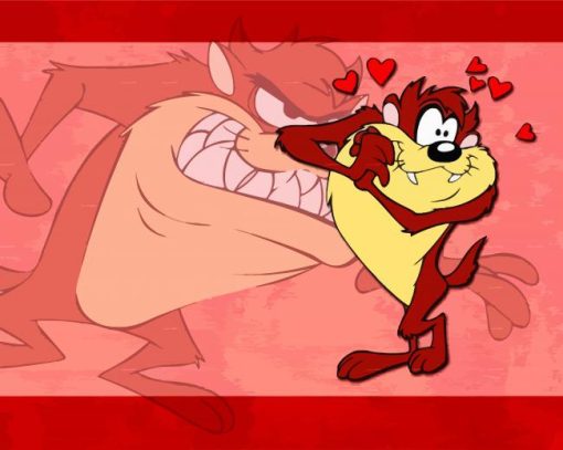 Lover Tasmanian Devil Cartoon Paint By Numbers