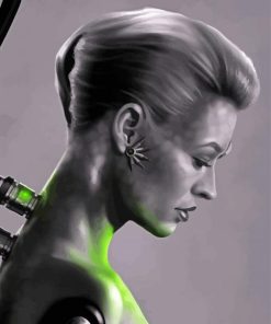 Monochrome Jeri Ryan Paint By Numbers