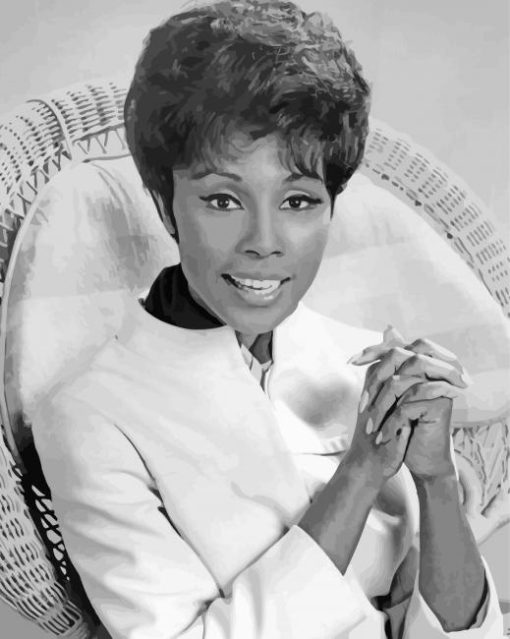 Monochrome Diahann Carroll Paint By Numbers