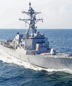 Navy Destroyer Paint By Numbers