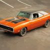 Orange 1970 Dodge Charger Paint By Numbers