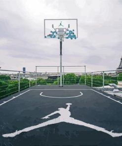 Paris Basketball Court Paint By Numbers