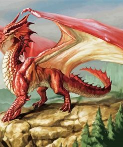 Red Dragon Creature Paint By Numbers