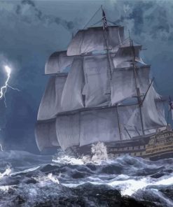 Ship In A Storm Paint By Numbers