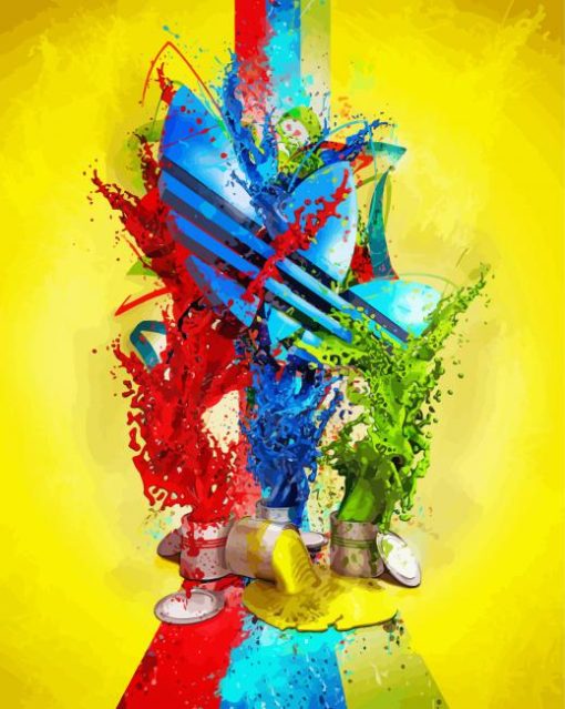 Splatter Adidas Logo Paint By Numbers