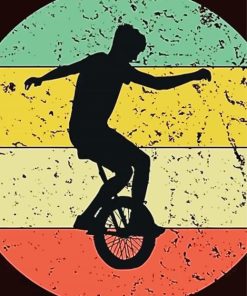 Unicycling Poster Paint By Numbers