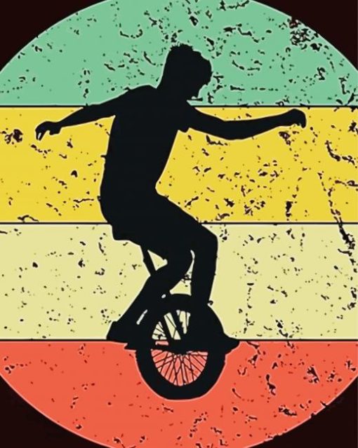 Unicycling Poster Paint By Numbers