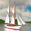 White Schooner Paint By Numbers